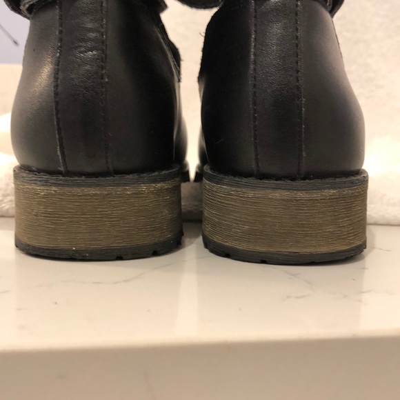 Skechers Black Leather Boot Suede Top Size 6.5 - Picture 5 of 7